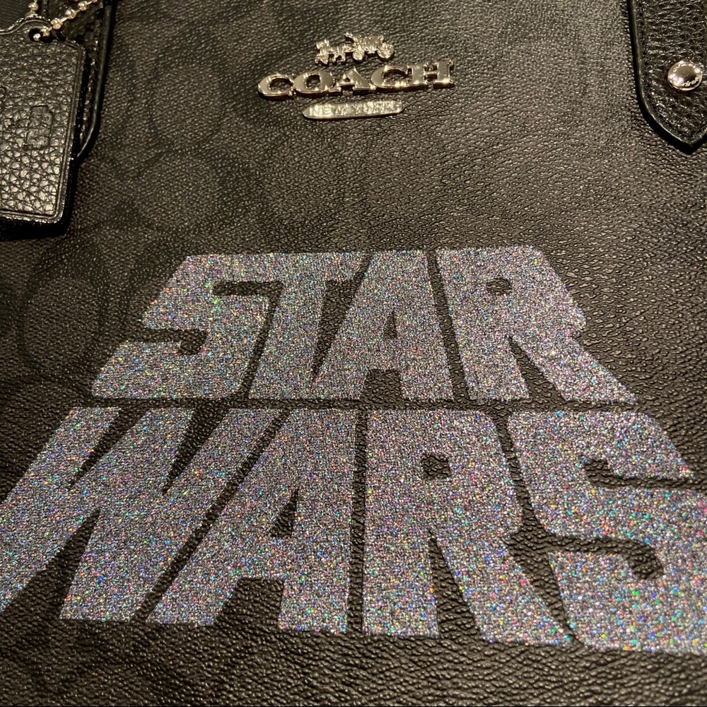PRICE DROP! STAR WARS x COACH Tote Black Signature - Picture 2 of 8